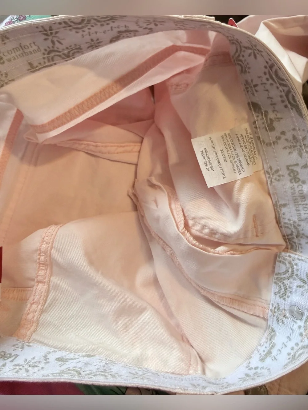 Lee Pale Pink Cargo Capris